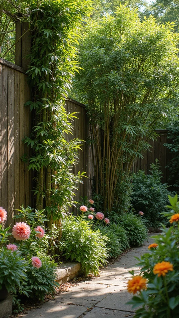 Discover the Magic of Vertical Gardening on Your Patio: 18 Ideas You Can't Miss! - 16. Vertical Bamboo Garden 1