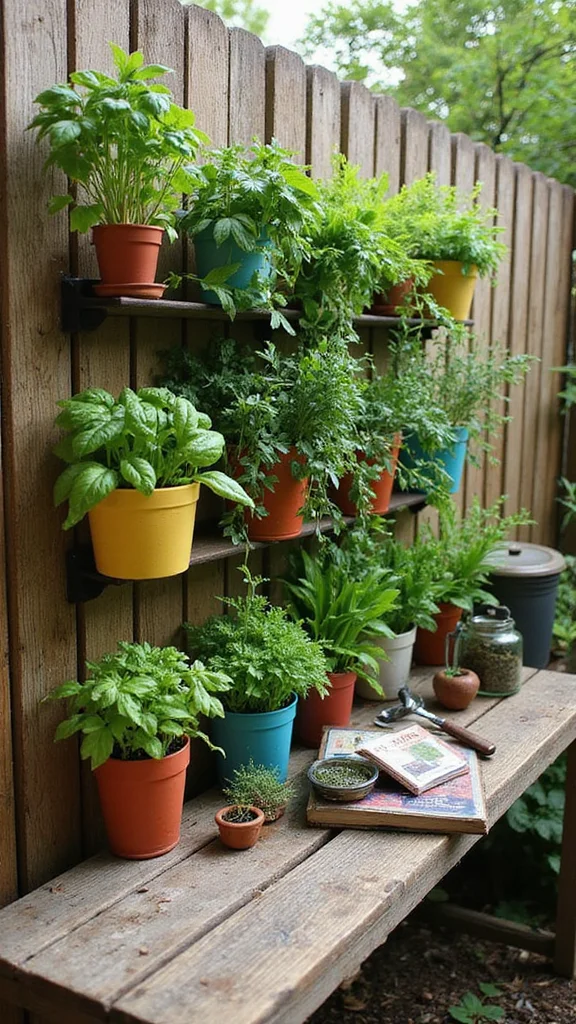 Discover the Magic of Vertical Gardening on Your Patio: 18 Ideas You Can't Miss! - 7. Vertical Herb Garden 1