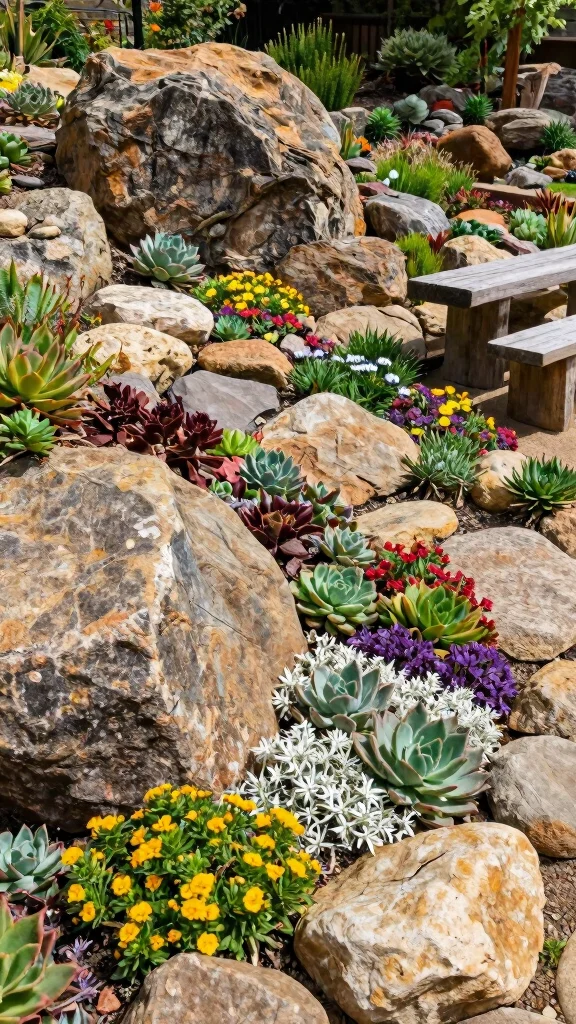 Enchanting Cottage Garden Aesthetics to Transform Your Outdoor Space  - 14. Rock Gardens 1