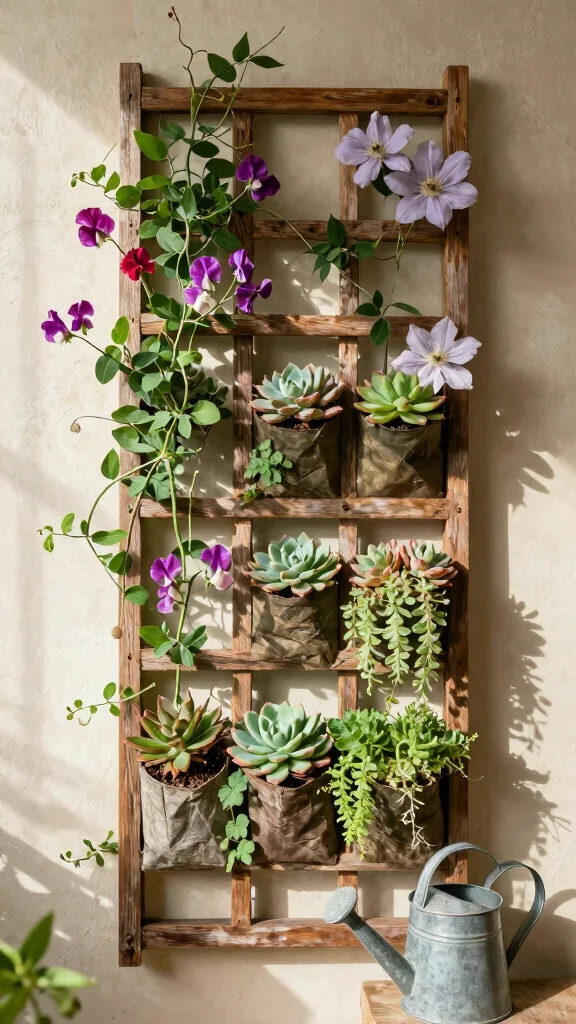 Enchanting Cottage Garden Aesthetics to Transform Your Outdoor Space  - 2. Vertical Gardens 1