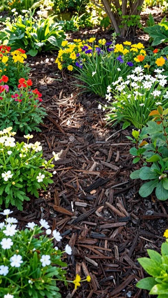 Enchanting Cottage Garden Aesthetics to Transform Your Outdoor Space  - 7. Natural Mulching 1