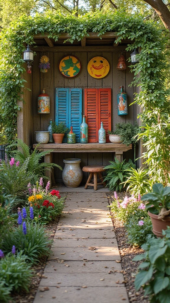 Garden Crafts DIY: 15 Fun Projects for Spring - 10. DIY Garden Fence Art 1