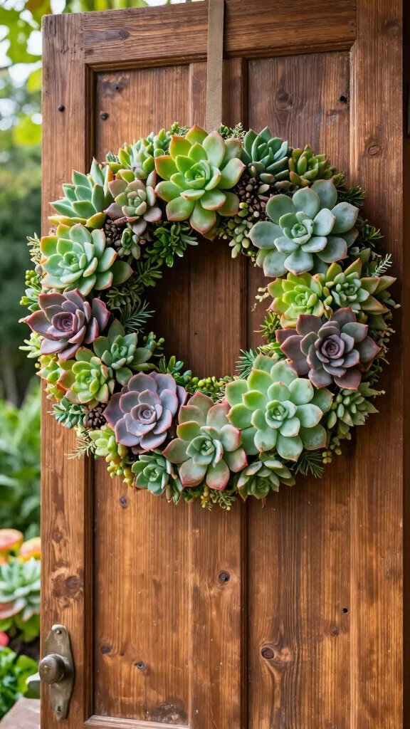 Garden Crafts DIY: 15 Fun Projects for Spring - 11. Succulent Wreath 1