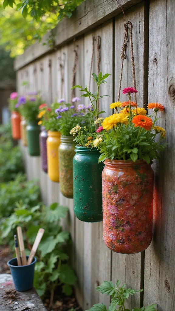 Garden Crafts DIY: 15 Fun Projects for Spring - 2. Recycled Bottle Planters 1