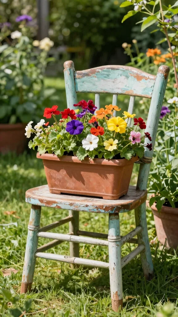 Garden Crafts DIY: 15 Fun Projects for Spring - 7. Upcycled Furniture Planters 1