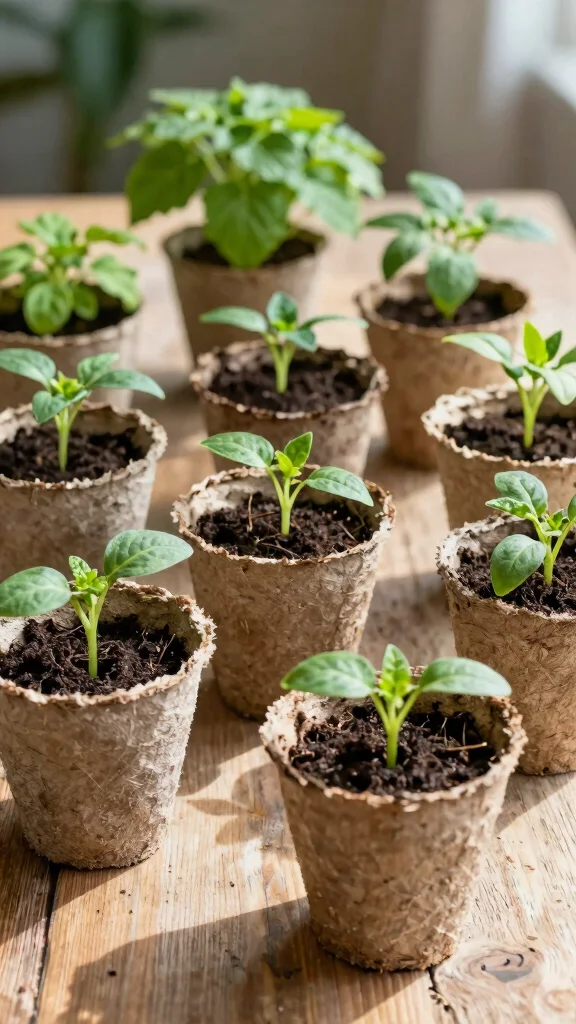 Go Green: 18 Sustainable Container Gardening Ideas for Beginners! - 13. Biodegradable Pots 1