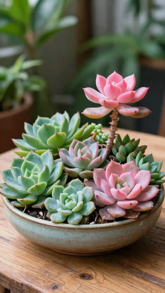 Go Green: 18 Sustainable Container Gardening Ideas for Beginners! - 6. Succulent Garden 1