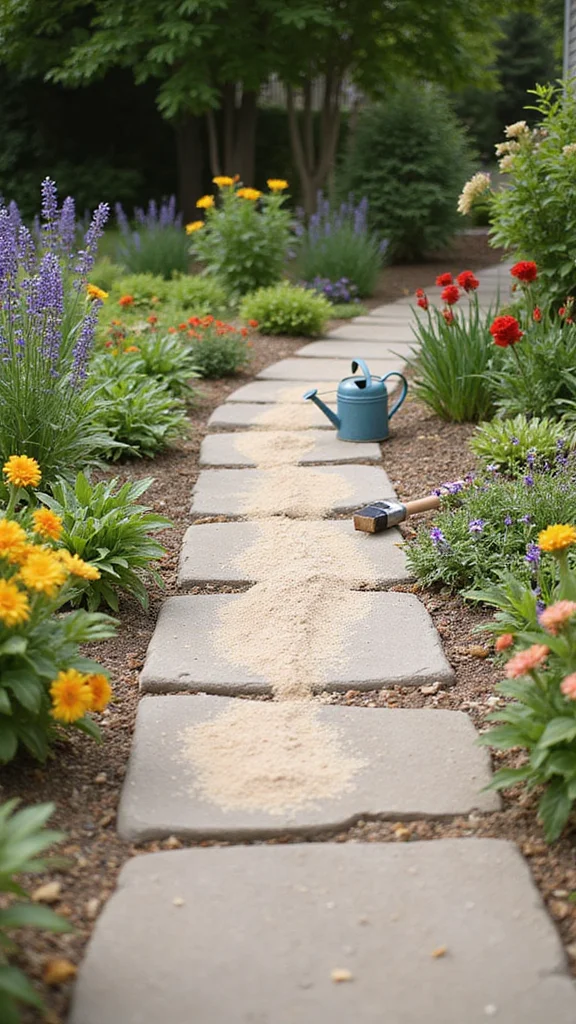 How to Create the Perfect DIY Garden Pathways: A Step-by-Step Guide! - 6. Filling Gaps and Finishing Touches 1