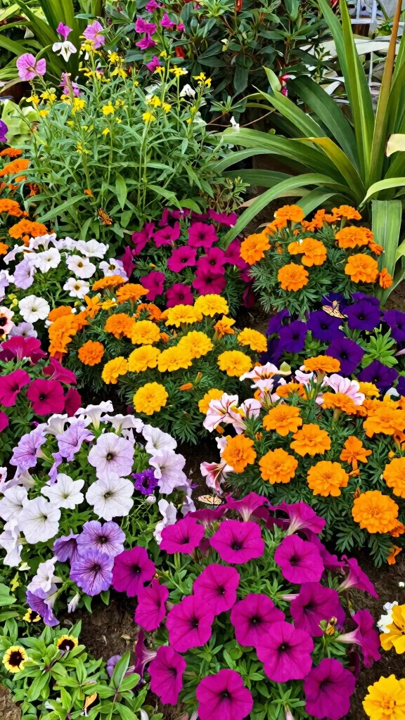 How to Design a Large Garden Without It Feeling Empty - 6. Incorporate Colorful Annuals 1