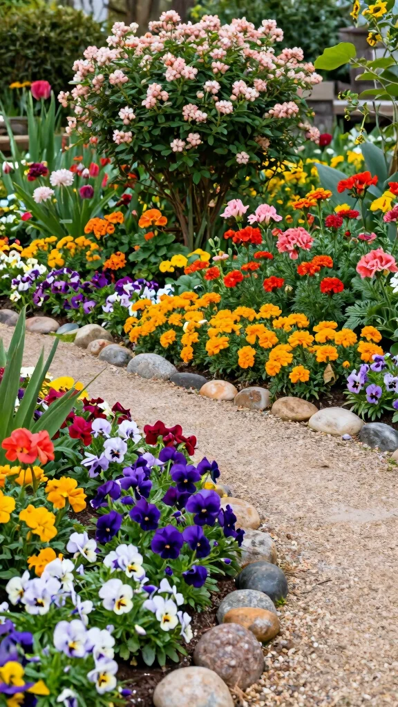  Lush Garden Inspiration Ideas Perfect for Every Season! - 12. Colorful Flower Borders 1
