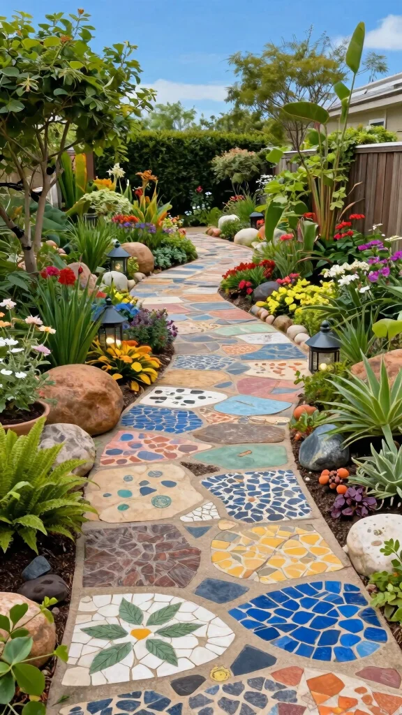 Outdoor Layout Ideas That Will Transform Your Backyard into a Stunning Retreat! - 18. Whimsical Garden Pathways 1