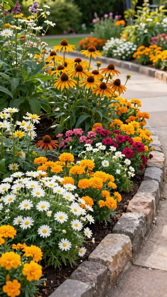 Outdoor Layout Ideas That Will Transform Your Backyard into a Stunning Retreat! - 2. Vibrant Flower Borders 1