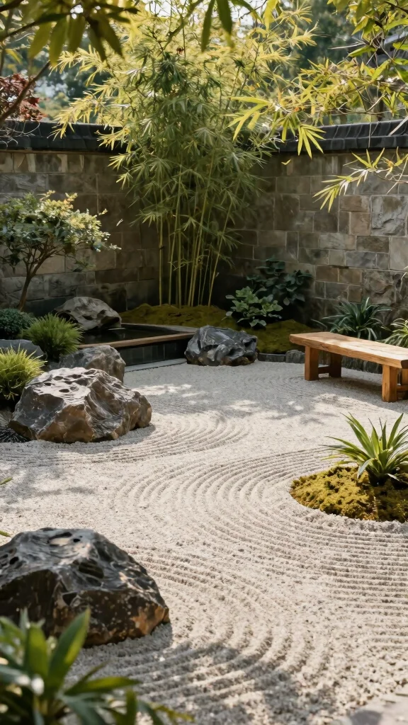 Outdoor Layout Ideas That Will Transform Your Backyard into a Stunning Retreat! - 3. Peaceful Zen Garden 1