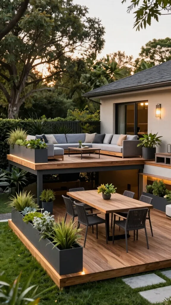 Outdoor Layout Ideas That Will Transform Your Backyard into a Stunning Retreat! - 5. Stylish Decking Solutions 1