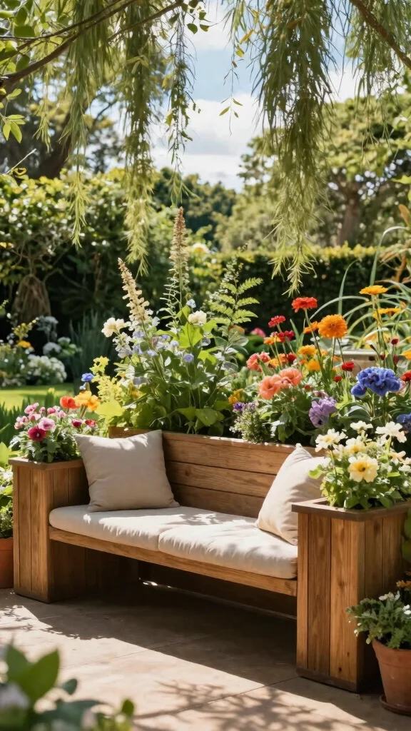  Outdoor Planter Ideas That Will Make Your Garden the Envy of the Neighborhood  - 13. Planter Benches 1