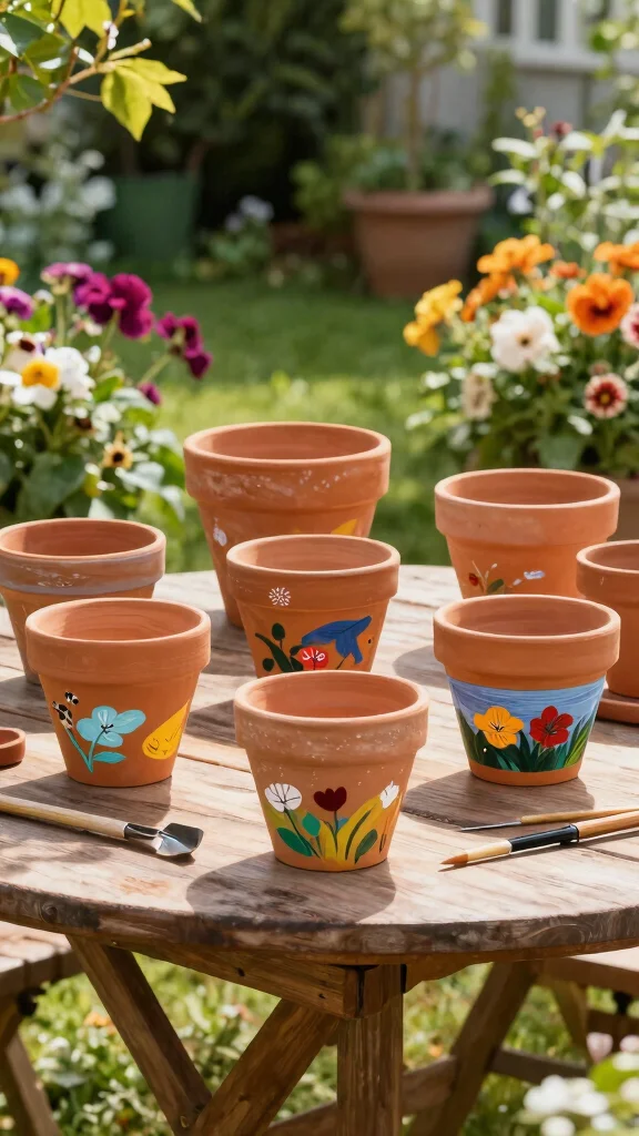 Outdoor Planter Ideas That Will Make Your Garden the Envy of the Neighborhood  - 5. Terracotta Pot Art 1