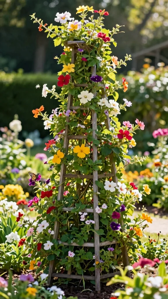 Rustic Fence DIY Projects: 15 Ideas to Enhance Your Gardening Experience! - 11. Garden Trellis Fence 1