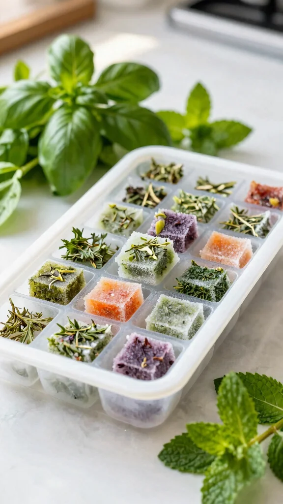 Say Goodbye to Spoiled Herbs: 17 Natural Storage Hacks You Must Know! - 2. Freeze Fresh Herbs in Ice Cubes 1