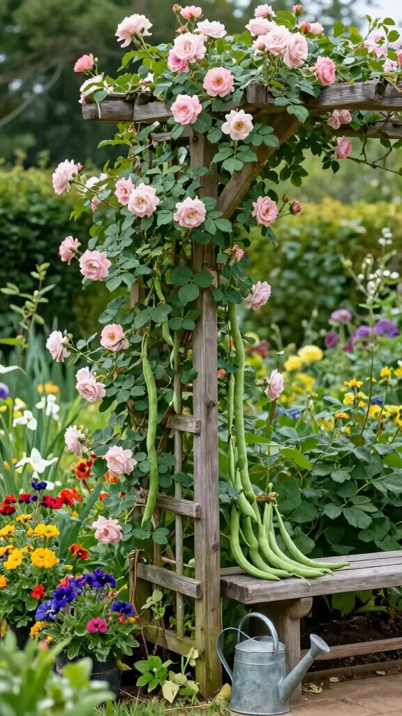 Small Garden? No Problem! 16 Square Landscaping Tips That Maximize Every Inch! - 10. Use Trellises for Climbing Plants 1