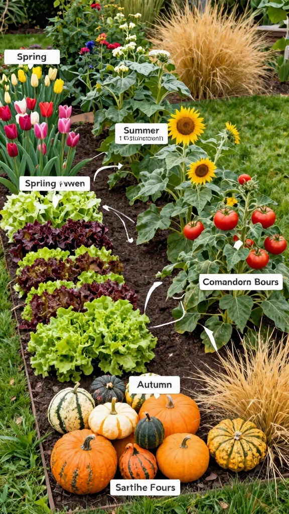 Small Garden? No Problem! 16 Square Landscaping Tips That Maximize Every Inch! - 12. Seasonal Rotations 1