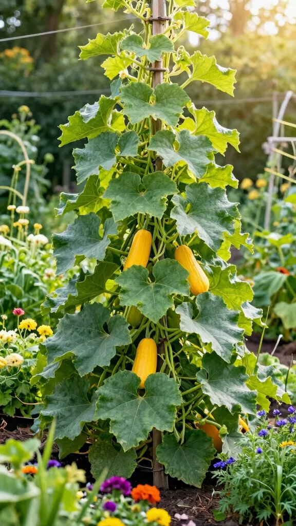 Small Garden? No Problem! 16 Square Landscaping Tips That Maximize Every Inch! - 15. Grow Upward with Squash and Melons 1