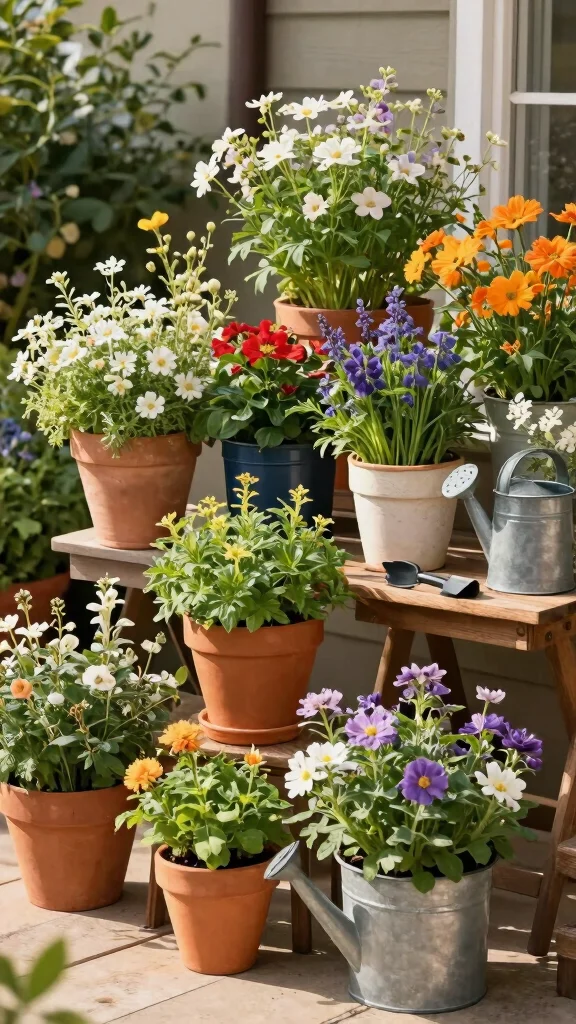 Small Garden? No Problem! 16 Square Landscaping Tips That Maximize Every Inch! - 2. Container Gardening 1