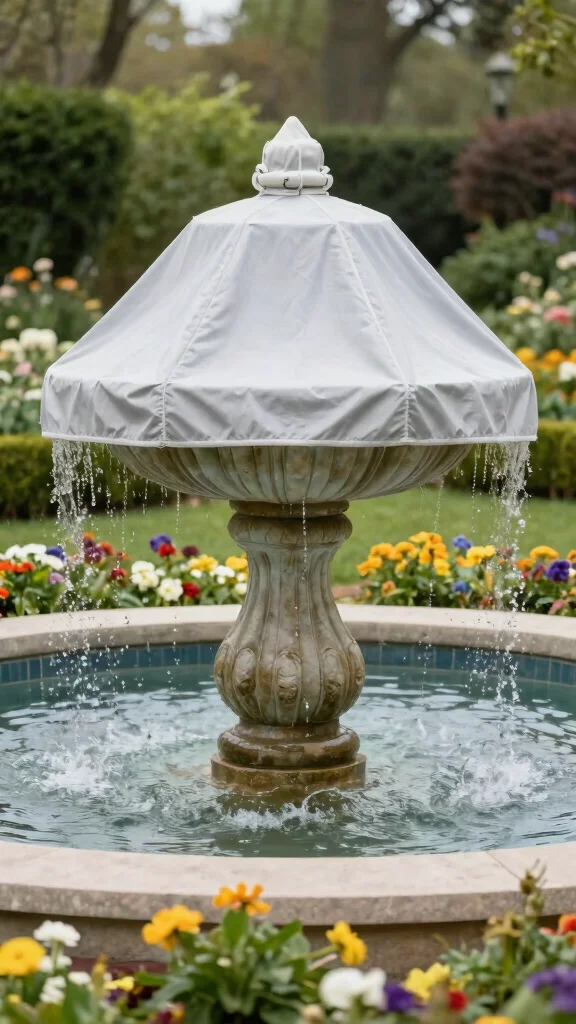 Top 17 Fountain Maintenance Tips That Will Keep Your Garden Feature Sparkling! - 10. Use a Fountain Cover 1