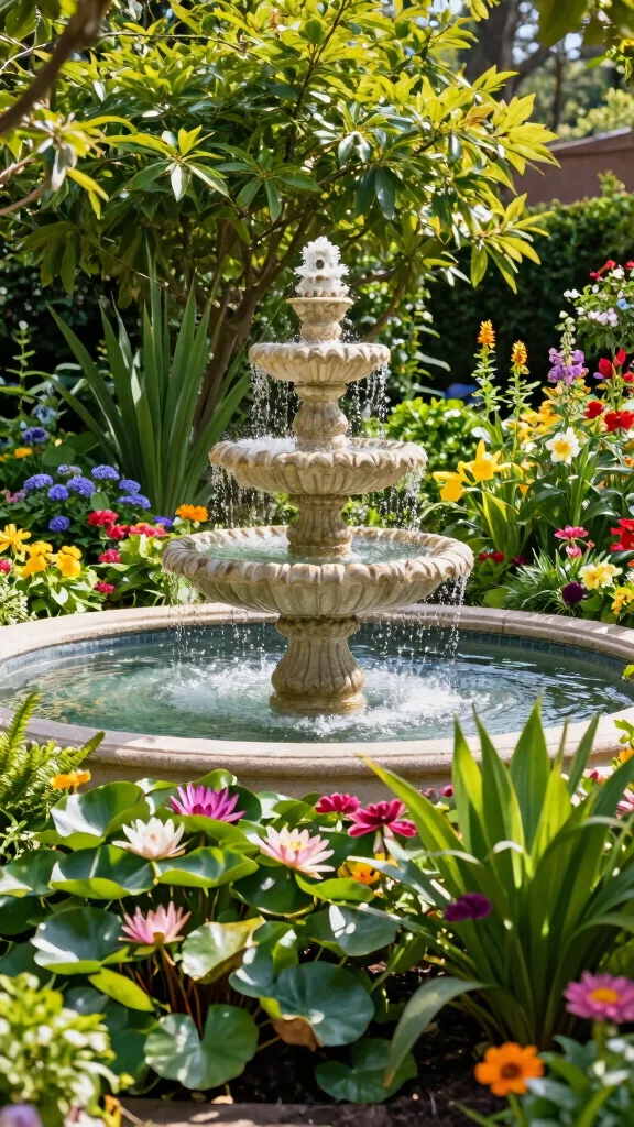 Top 17 Fountain Maintenance Tips That Will Keep Your Garden Feature Sparkling! - 8. Choose the Right Fountain Plants 1