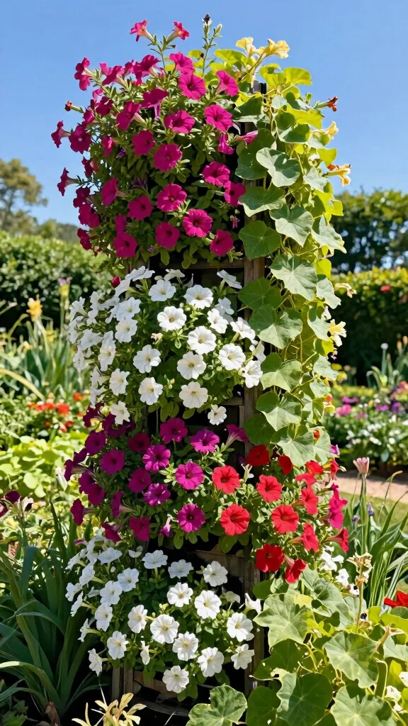Transform Your Yard: 24 Colorful Flower Bed Combinations You Will Adore! - 11. Vertical Gardens: Space-saving Flower Beds 1