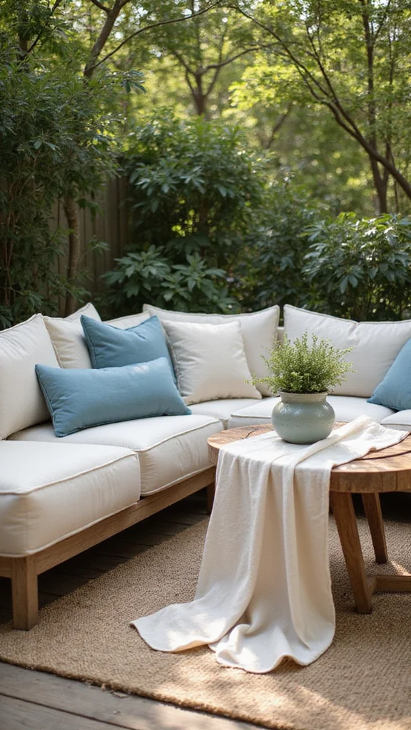 Unlock the Secrets to Mediterranean Aesthetics: 24 Design Tips for Your Dream Garden! - 11. Use Natural Fabrics 1