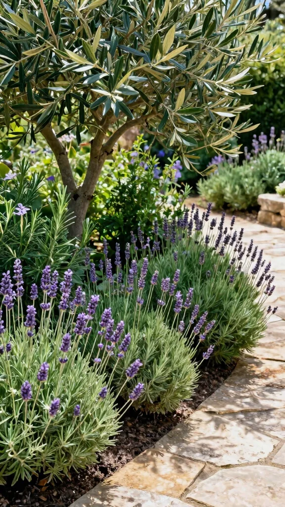 Unlock the Secrets to Mediterranean Aesthetics: 24 Design Tips for Your Dream Garden! - 2. Incorporate Mediterranean Plants 1