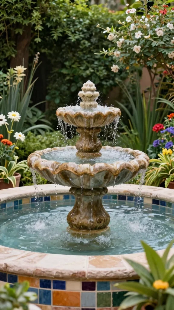Unlock the Secrets to Mediterranean Aesthetics: 24 Design Tips for Your Dream Garden! - 4. Element of Water Features 1