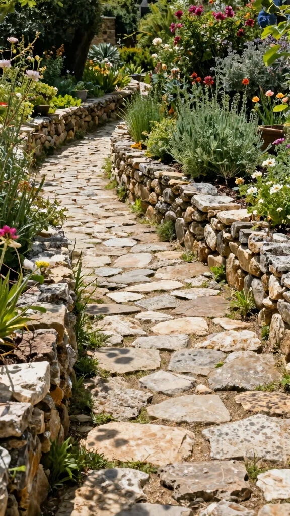 Unlock the Secrets to Mediterranean Aesthetics: 24 Design Tips for Your Dream Garden! - 6. Use Natural Stone Elements 1