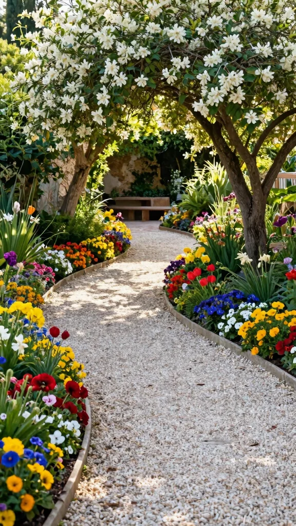 Unlock the Secrets to Mediterranean Aesthetics: 24 Design Tips for Your Dream Garden! - 7. Incorporate Curved Pathways 1