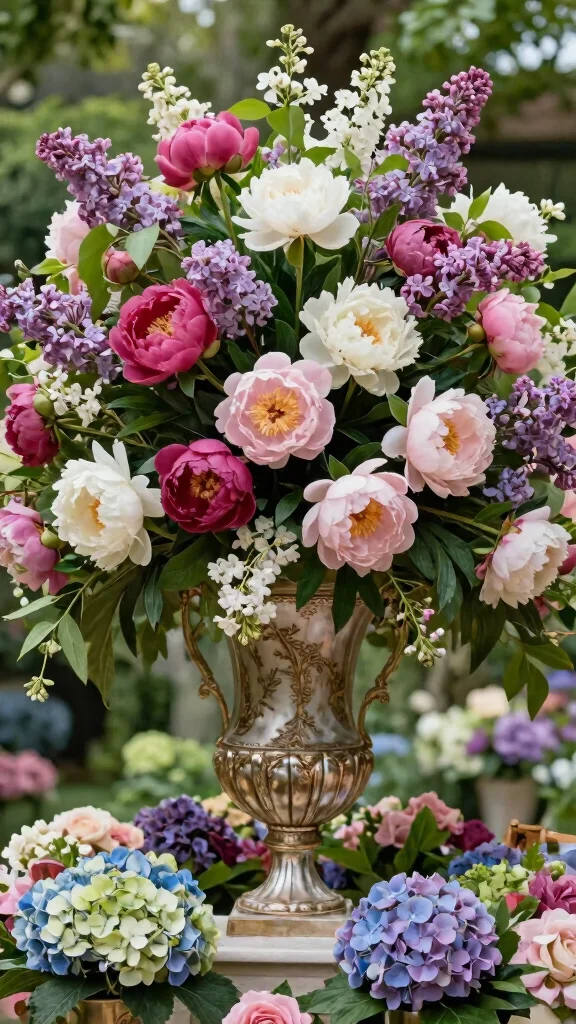 15 Gorgeous Spring Flower Arrangements for Your Next Event (Wait Until You See #11!) - 11. Lush Garden-Inspired Showstopper 1