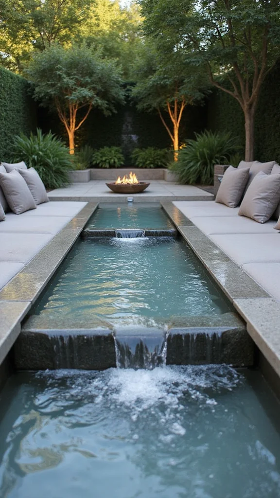 15 Stunning Contemporary Water Features That Will Elevate Your Garden Aesthetics! - 10. Modern Cascading Water Tables 1