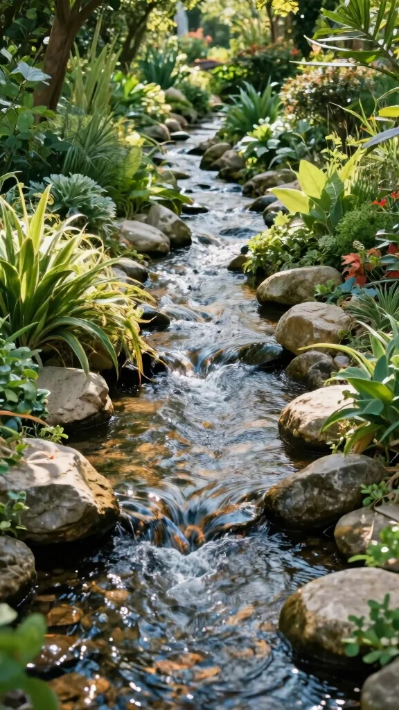15 Stunning Contemporary Water Features That Will Elevate Your Garden Aesthetics! - 13. Garden Streams with Natural Filters 1