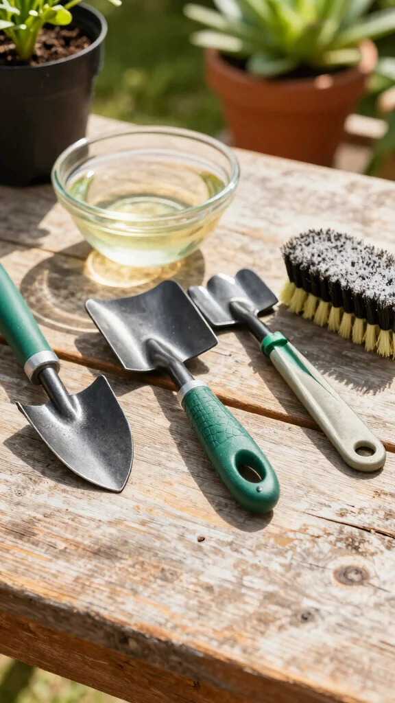 18 Gardening Hacks You Wish You Knew Sooner (Your Plants Will Thank You!) - 13. Use Vinegar to Clean Your Garden Tools 1