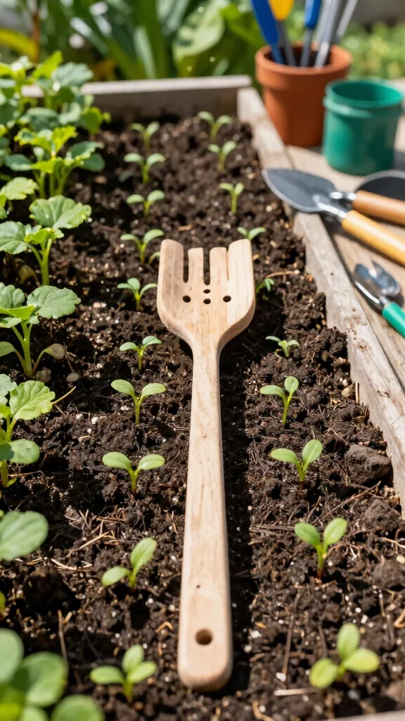 18 Gardening Hacks You Wish You Knew Sooner (Your Plants Will Thank You!) - 16. Use a Paint Stirrer for Spacing Seedlings 1