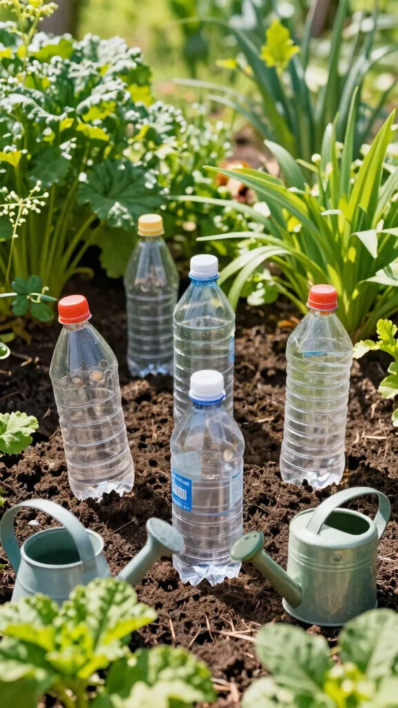18 Gardening Hacks You Wish You Knew Sooner (Your Plants Will Thank You!) - 8. Reuse Plastic Bottles for Self-Watering 1
