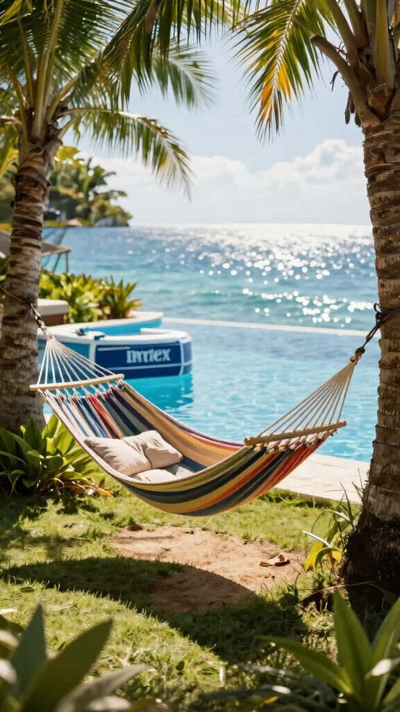20 Lush Intex Pool Landscaping Ideas to Create Your Own Tropical Paradise! - 16. Hammock Retreats 1
