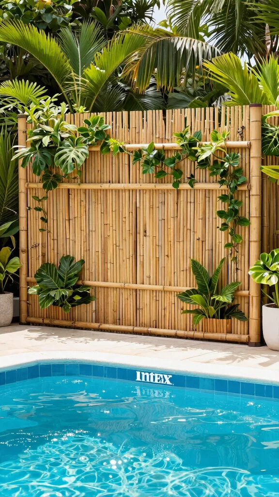 20 Lush Intex Pool Landscaping Ideas to Create Your Own Tropical Paradise! - 19. Decorative Pool Fencing 1