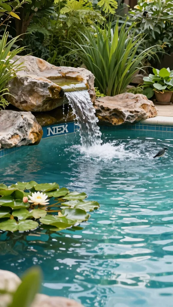 20 Lush Intex Pool Landscaping Ideas to Create Your Own Tropical Paradise! - 8. Water Features 1