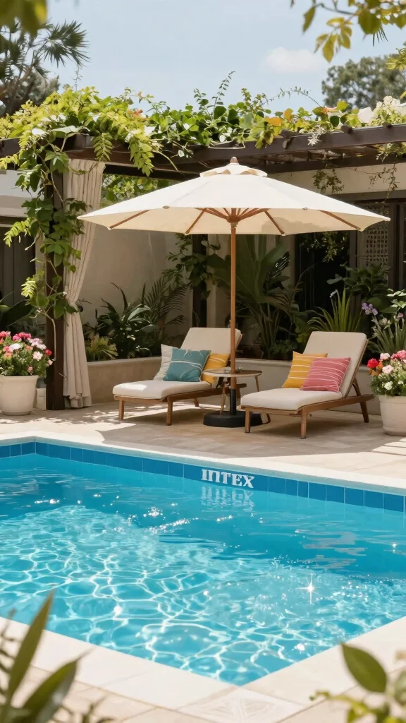 Intex Pool Ideas: 16 Affordable Backyard Upgrades - 5. Create a Shade Oasis 1